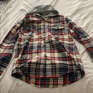 Red white and blue flannel